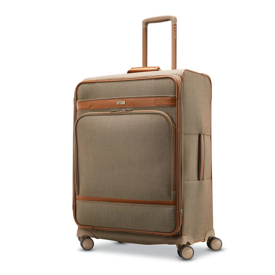Hartmann Herringbone Dlx Medium Journey Expandable Spinner Terracotta Herringbone