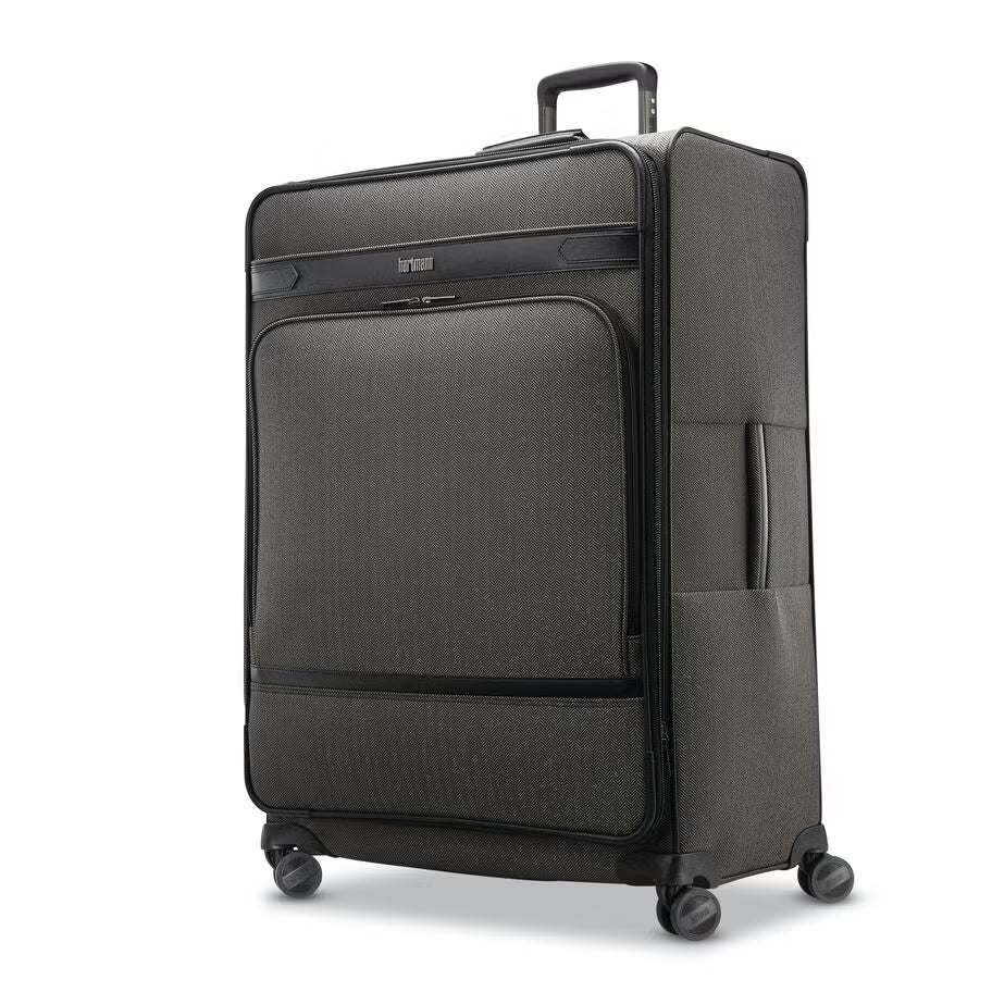 Hartmann Herringbone Dlx Extended Journey Expandable Spinner Black Herringbone