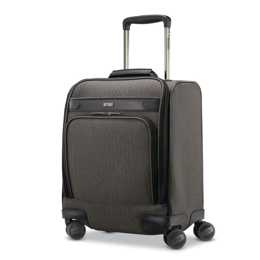 Hartmann Herringbone Dlx Underseat Carry On Spinner Black Herringbone