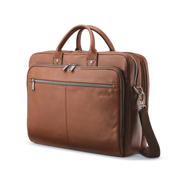 Samsonite Classic Leather Toploader Cognac