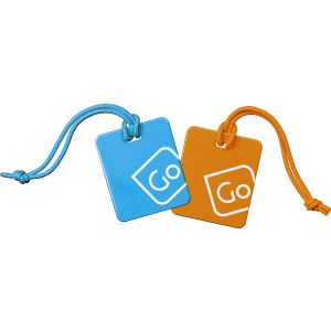 Go Travel Luggage Tags Twin Pack (Blue/Orange)