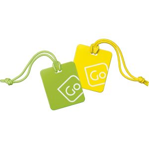 Go Travel Luggage Tags Twin Pack (Yellow/Green)