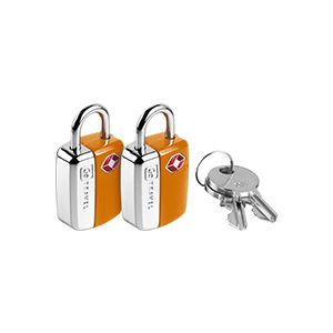 Go Travel Key Lock Twin Padlocks TSA (Orange)
