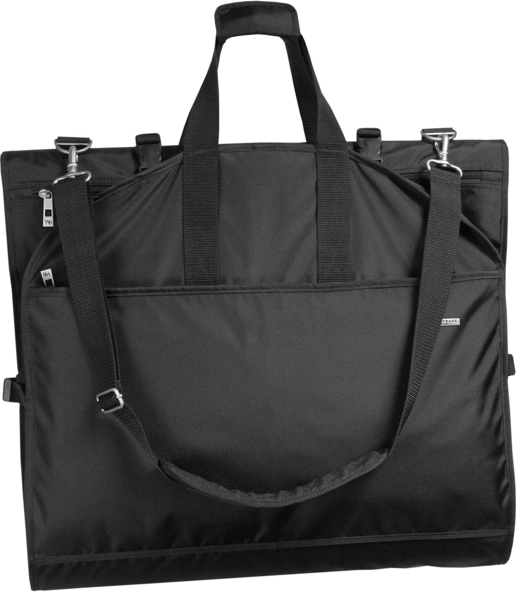 WallyBags 66” Premium Tri-Fold Carry-On Wedding Dress Travel Bag, Black