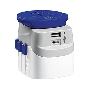 Go Travel Worldwide Adaptor + USB-A & USB-C