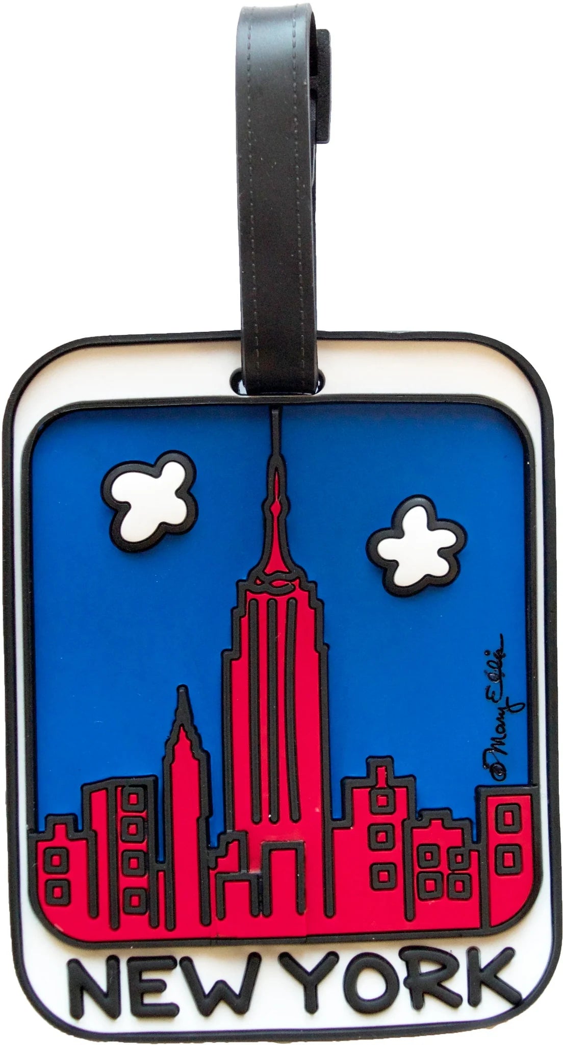 Fifth Avenue Manufacturers Red NY Skyline Luggage Tag