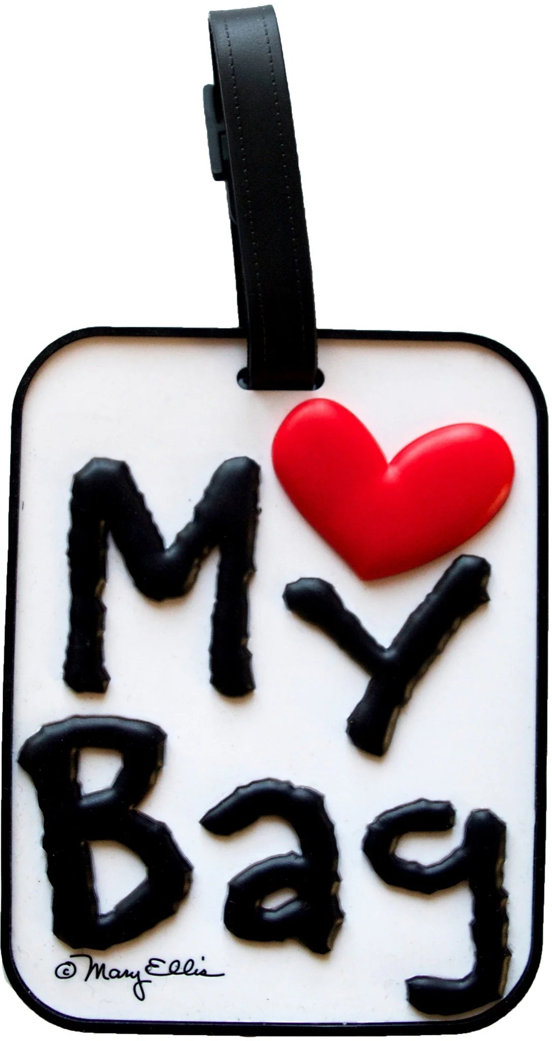 Fifth Avenue Manufacturers Heart White Luggage Tag
