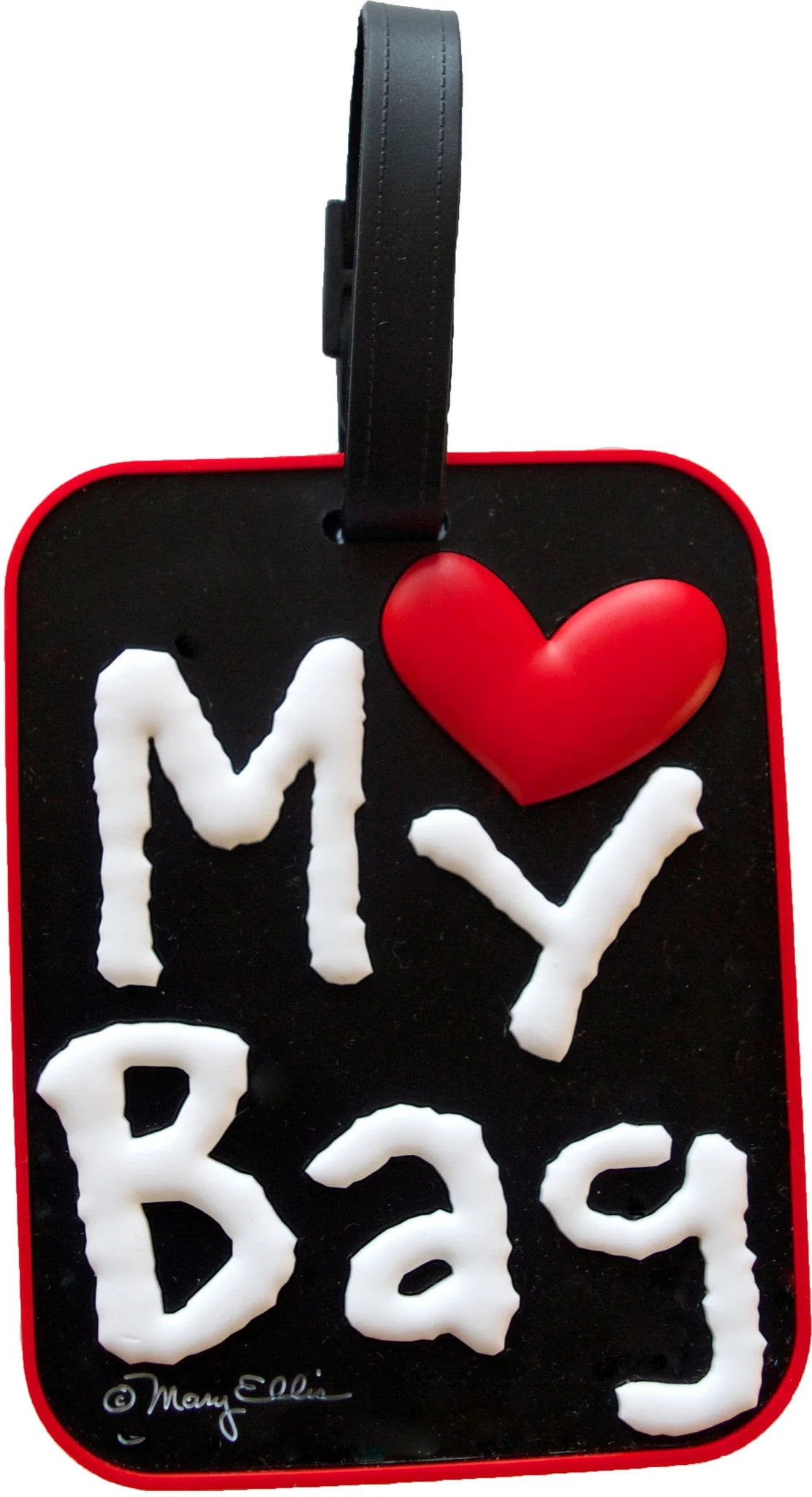 Fifth Avenue Manufacturers Heart Black Luggage Tag
