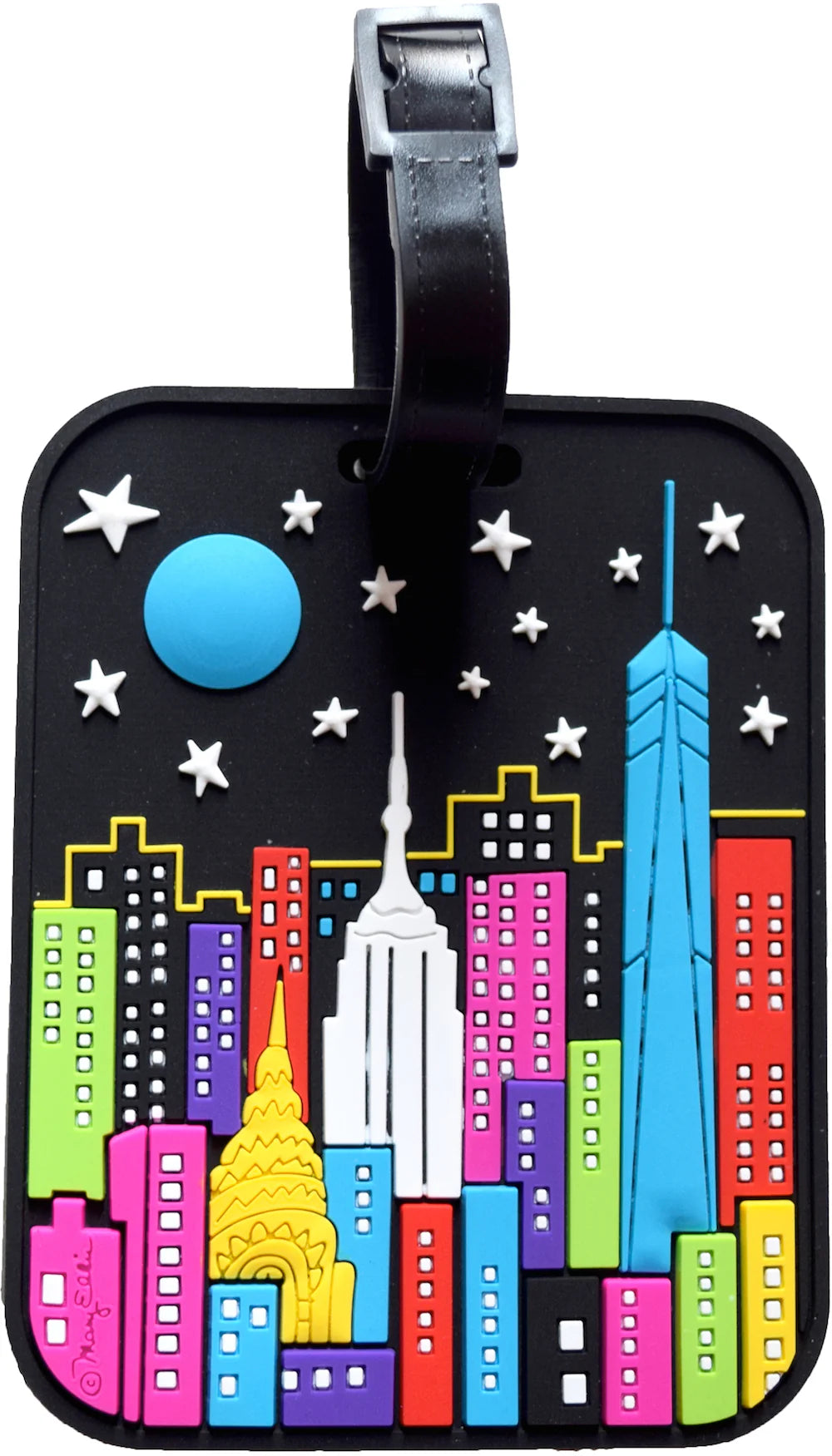 Fifth Avenue Manufacturers NY Night Skyline Luggage Tag