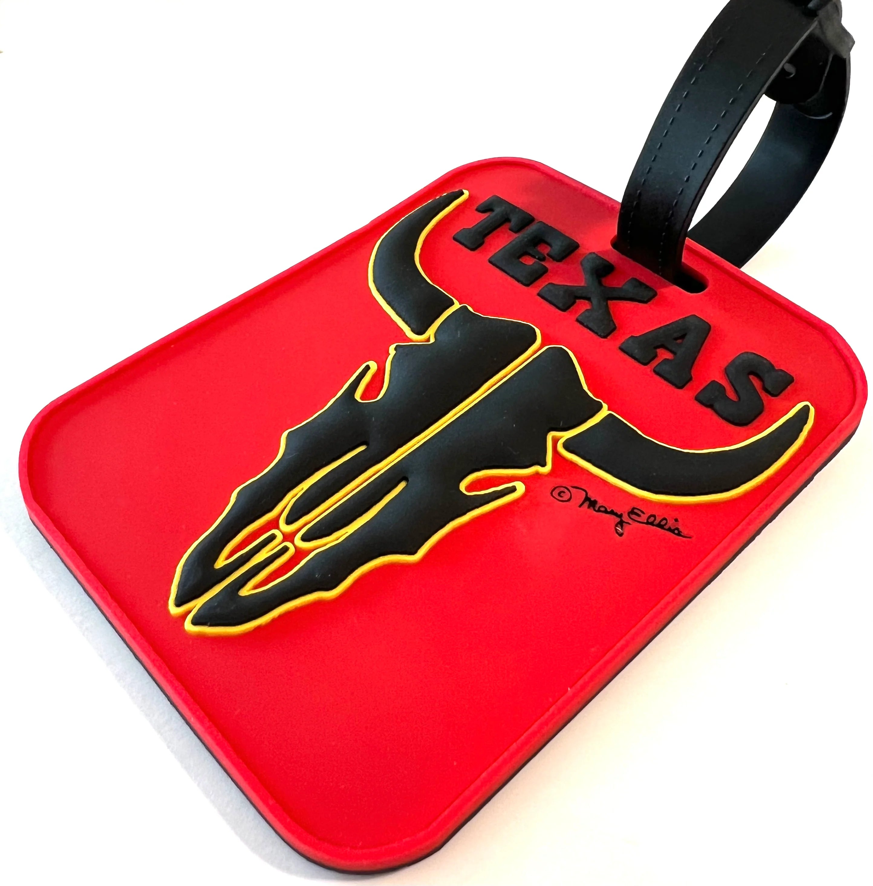 Fifth Avenue Manufacturers Texas Luggage Tag Long Horn Steer Skull