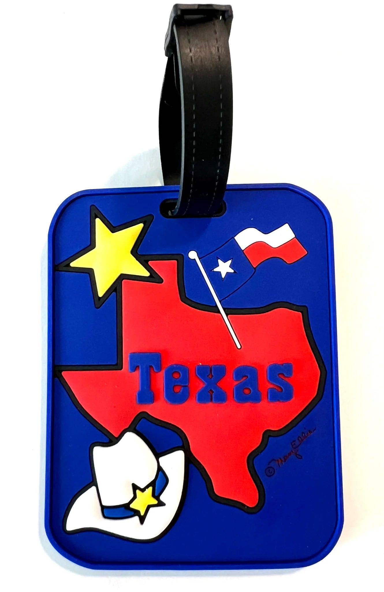 Fifth Avenue Manufacturers Texas Luggage Tag State Flag Cowboy Hat Star