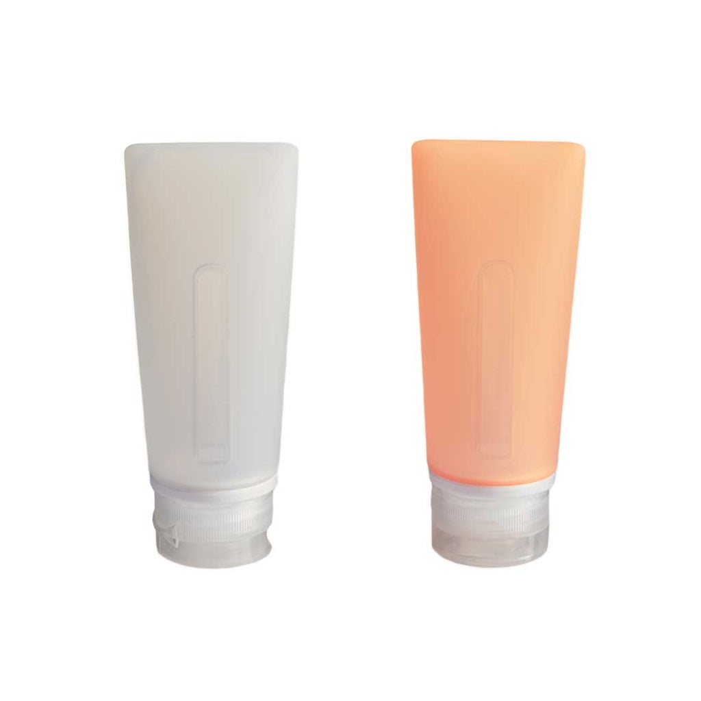 Talus Smooth Trip Silicone Travel Bottles 3 oz 2 Pack Teal/White